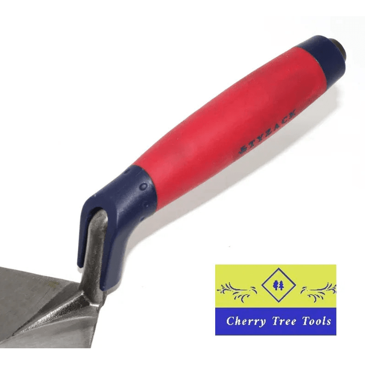 Spear & Jackson Tyzack 11" Broad Heel Brick Trowel with ergonomic handle for comfort and control.