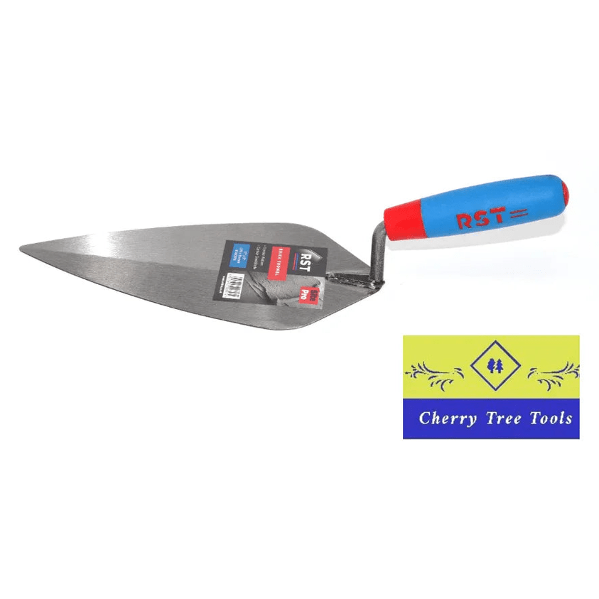 RST 11" London Pattern Brick Trowel with carbon steel blade and ergonomic handle for masonry work.
