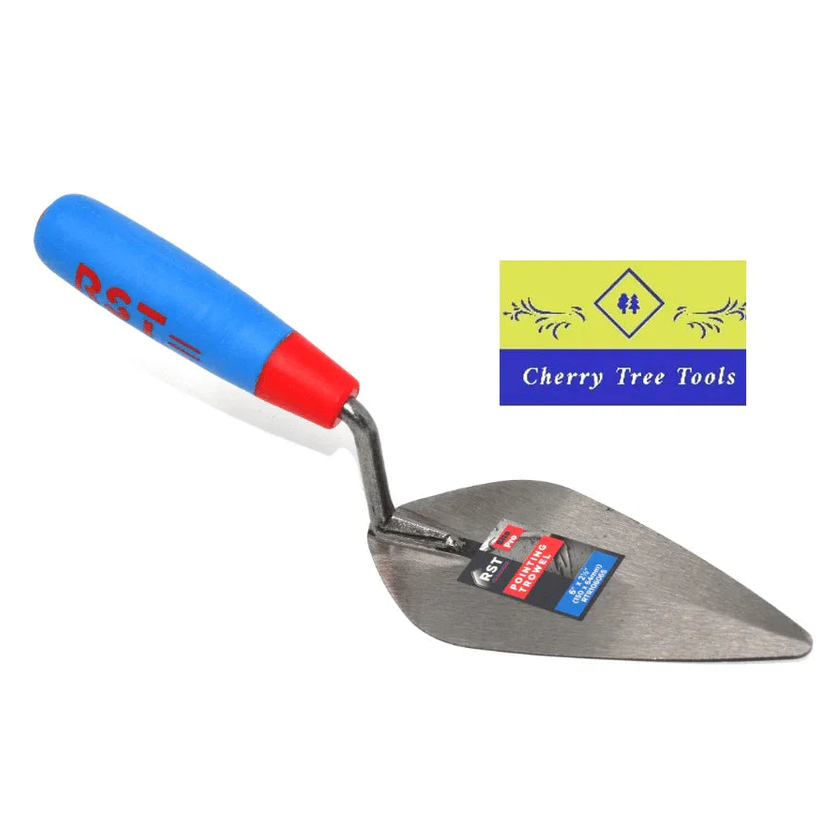 RST London Pattern Pointing Trowel 6" soft feel handle with carbon steel blade and soft grip.