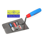 RST Bucket Trowel 7" carbon steel blade with soft grip handle for masonry tasks.