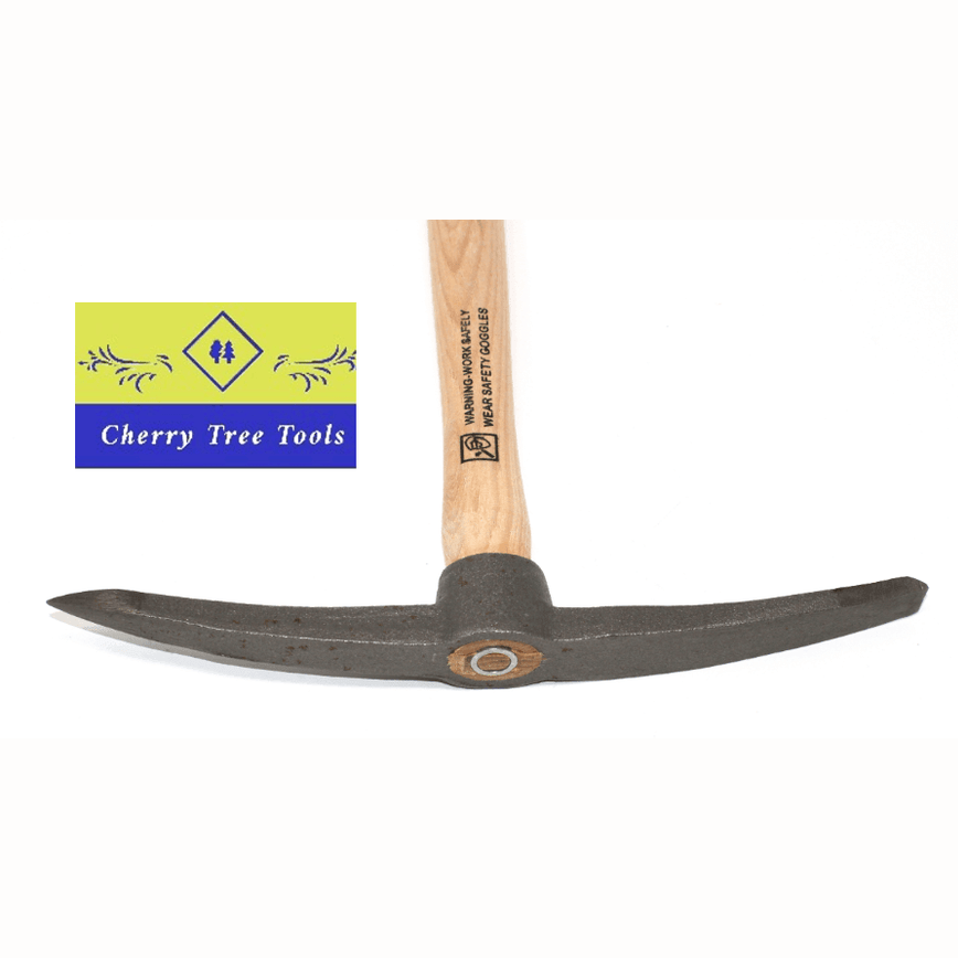 Spear & Jackson Mortar Pick & Chisel Hammer with wooden handle and steel head for bricklaying tasks.