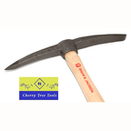 Spear & Jackson Mortar Pick & Chisel Hammer with wooden handle for bricklaying tasks.