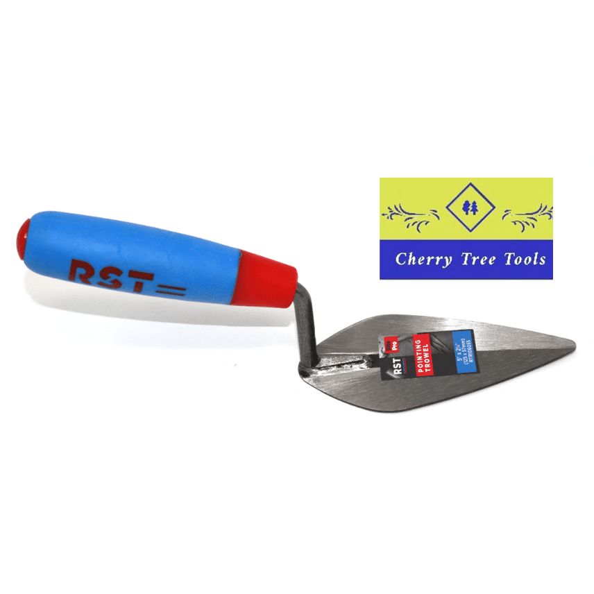 RST London Pattern Pointing Trowel 5" with blue handle, ideal for brickwork and mortar pointing.