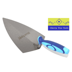Blue Spot 11" Broad Heel Brick Trowel with a blue handle, showcasing durable construction and precision for masonry work.