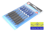 Blue Spot 6pc Mini Needle File Set packaging featuring precision files for intricate craft and repair work.