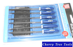 Blue Spot 6pc Mini Needle File Set displayed in packaging for precision crafting and repair tasks.