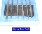 Blue Spot 6pc Mini Needle File Set displayed with files in a protective case for intricate crafting and repairs.