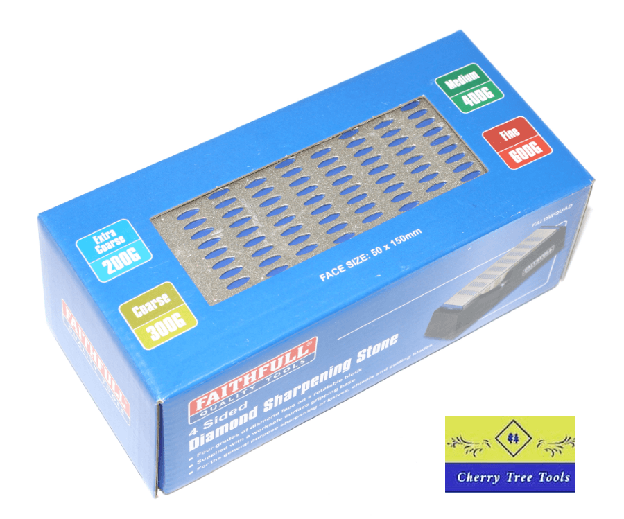 Faithfull 4 Sided Diamond Sharpening Stone