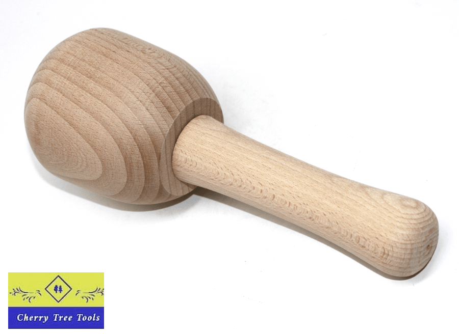 Faithfull 90mm Beech Wood Carvers mallet, solid beech head and ergonomic handle for precise carving.