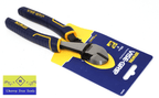 Irwin Vise-Grip 8" Diagonal Cut Pliers on packaging, showcasing sturdy design and tool features.