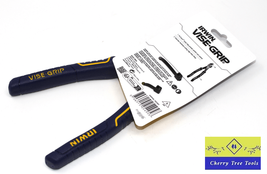 Irwin Vise-Grip 8" Diagonal Cut Pliers with packaging, showcasing tool design and branding.