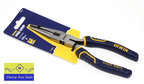 Irwin Vise-Grip 8" Long Nose Pliers with packaging showcasing robust construction and ProTouch grips.