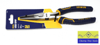 Irwin Vise-Grip 8" Long Nose Pliers on packaging, ideal for precision tasks and comfort grip.