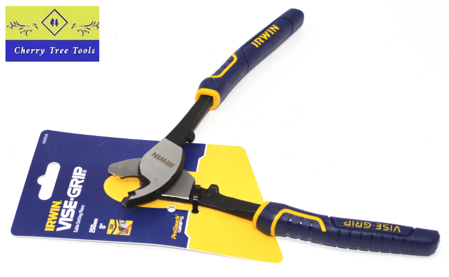 Irwin Vise-Grip 8" Cable Cutting Pliers with durable plastic handles and strong steel cutting jaws.