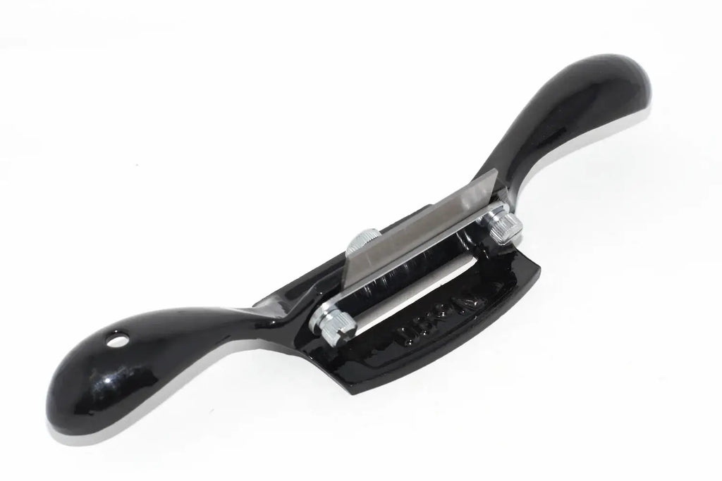 Spear & Jackson cabinet Scraper diagonal full length view showing wide ergonomic cast iron handles and adjuster screws