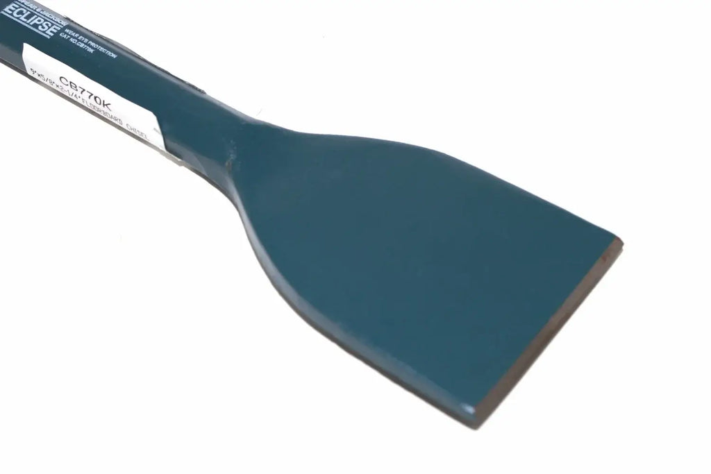 Eclipse Professional Floorboard Chisel by Cherry Tree Tools in blue, floorboard chisel for splitting floorboard joints