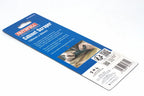 Faithfull 150mm cabinet scraper reverse side of blue coloured packaging with  product information 
