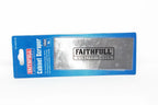 A Faithfull 150mm Cabinet Scraper flat steel tool in its blue retail packaging, shown against a plain white background.