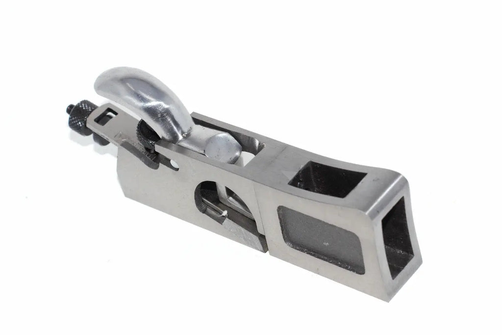 Faithfull 3 in 1 shoulder plane 27mm diagonal view showing solid metal main body and removable front section