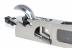 Faithfull 3 in 1 Shoulder Plane 27mm Close-up of a metabodied hand plane with a polished silver handle and adjustment knobs on a white background.