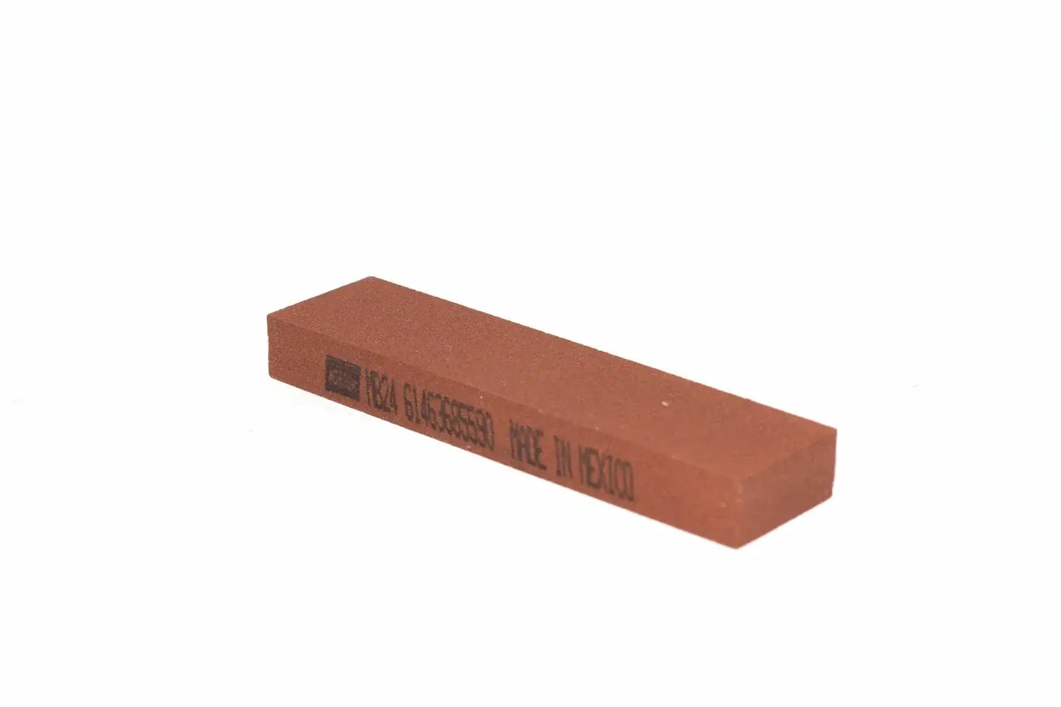 Norton India 102mm Medium oilstone MB24 with product dimensions on one edge