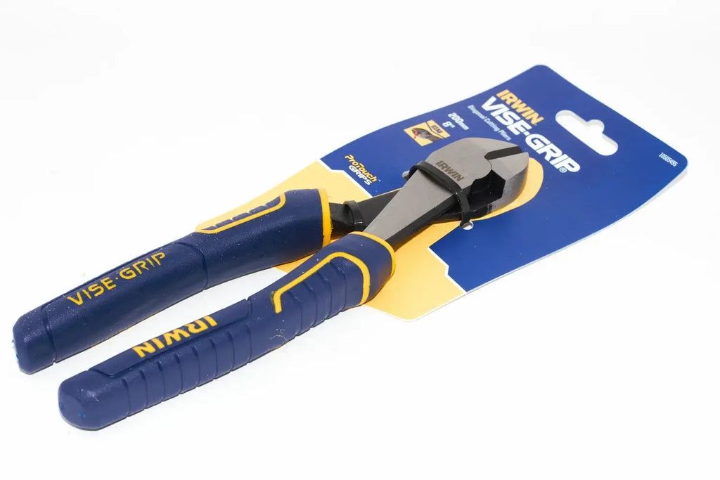 Irwin Vise-Grip 8" diagonal cut pliers by Cherry Tree Tools, blue ProTouch slip resistant grips
