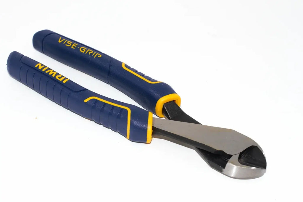 Irwin Vise-Grip 8" diagonal cut pliers by Cherry Tree Tools, blue with ProTouch slip resistant grips