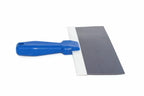 Marshalltown 10" drywall taping knife from Cherry Tree Tools, with a blue handle and flexible blued steel blade with