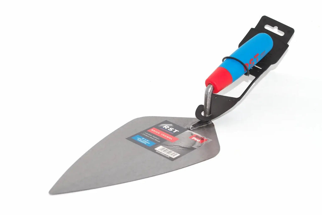 RST 11 London Pattern Brick Trowel by Cherry Tree Tools with carbon steel blade and soft feel handle