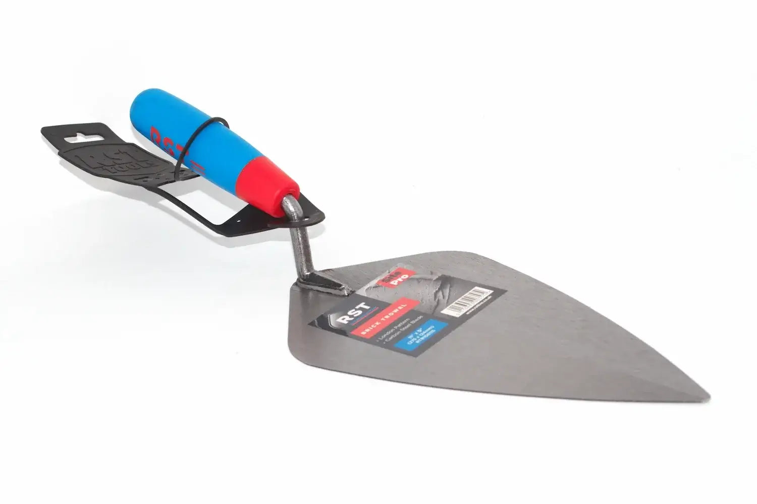 RST 11 London Pattern Brick Trowel by Cherry Tree Tools with carbon steel blade and soft grip handle