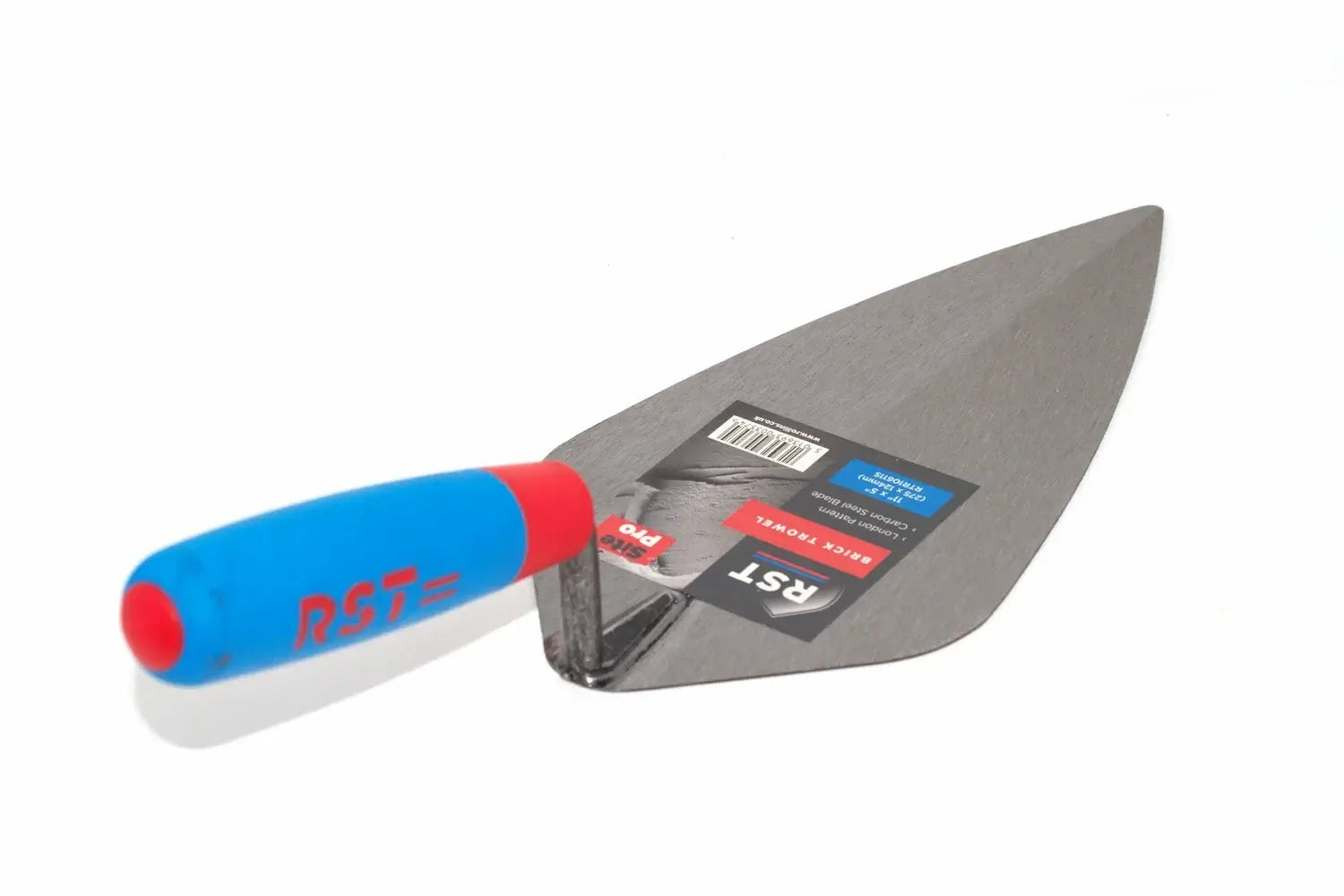 RST 11 London Pattern Brick Trowel by Cherry Tree Tools with carbon steel blade and soft grip handle