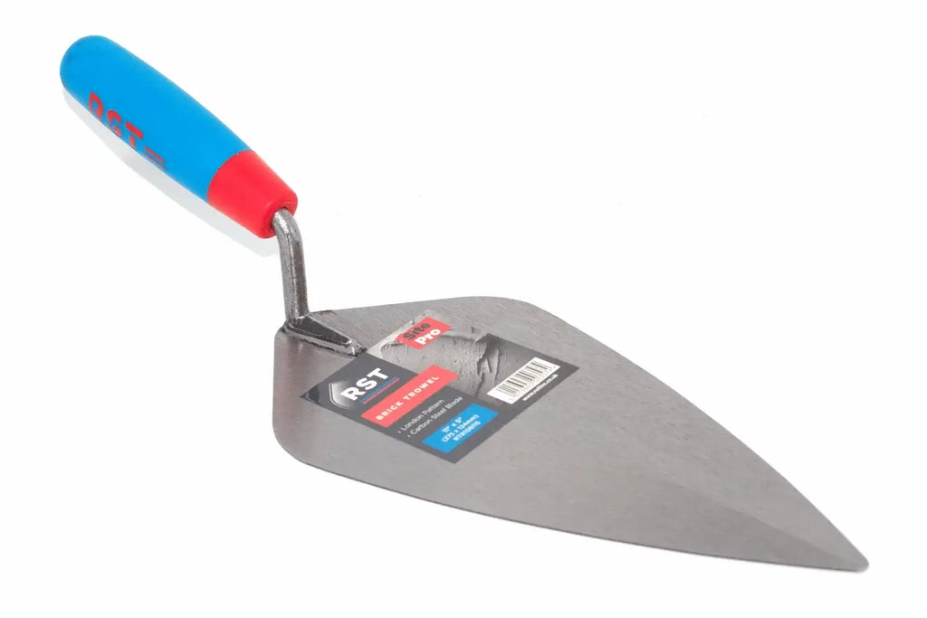 RST 11 London Pattern Brick Trowel by Cherry Tree Tools with carbon steel blade and soft-feel handle