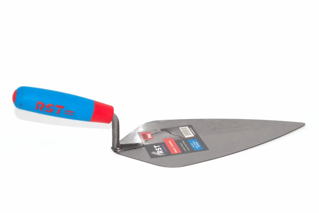 RST 11" London Pattern Brick Trowel by Cherry Tree Tools with carbon steel blade and soft handle