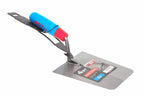 RST Bucket Trowel 7 inch carbon steel blade by Cherry Tree Tools with blue and red handle