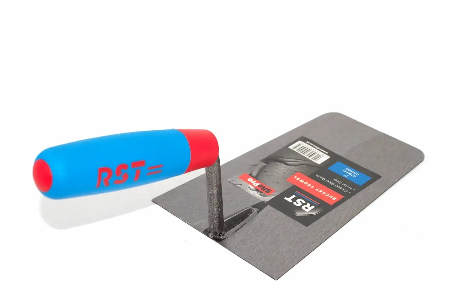 RST Bucket Trowel 7 carbon steel blade with soft feel plastic handle and tapered carbon steel blade