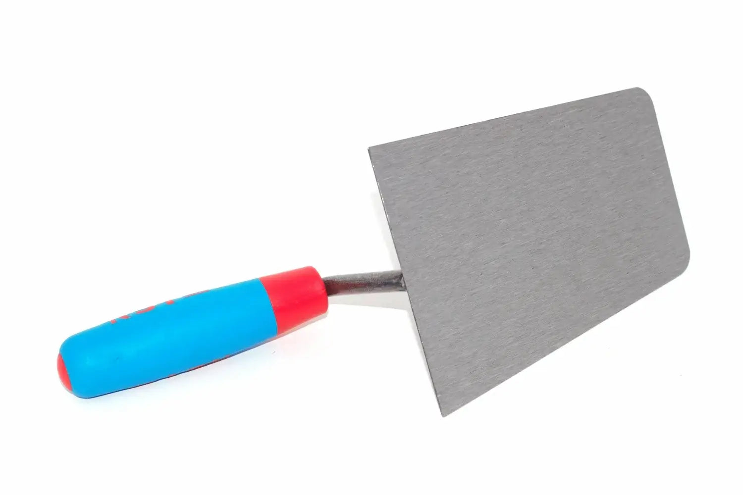 RST Bucket Trowel 7 inch carbon steel blade with 7 Bucket Trowel, blue and red soft feel handle