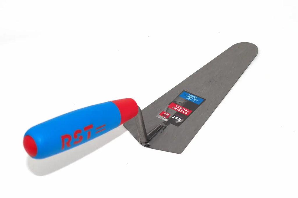 RST 7 Gauging Trowel soft feel handle, Cherry Tree Tools, carbon steel blade, 7 inch blade length