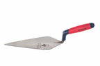 spear & Jackson Tyzack Brick trowel with a grey metal blade and a red and blue plastic handle