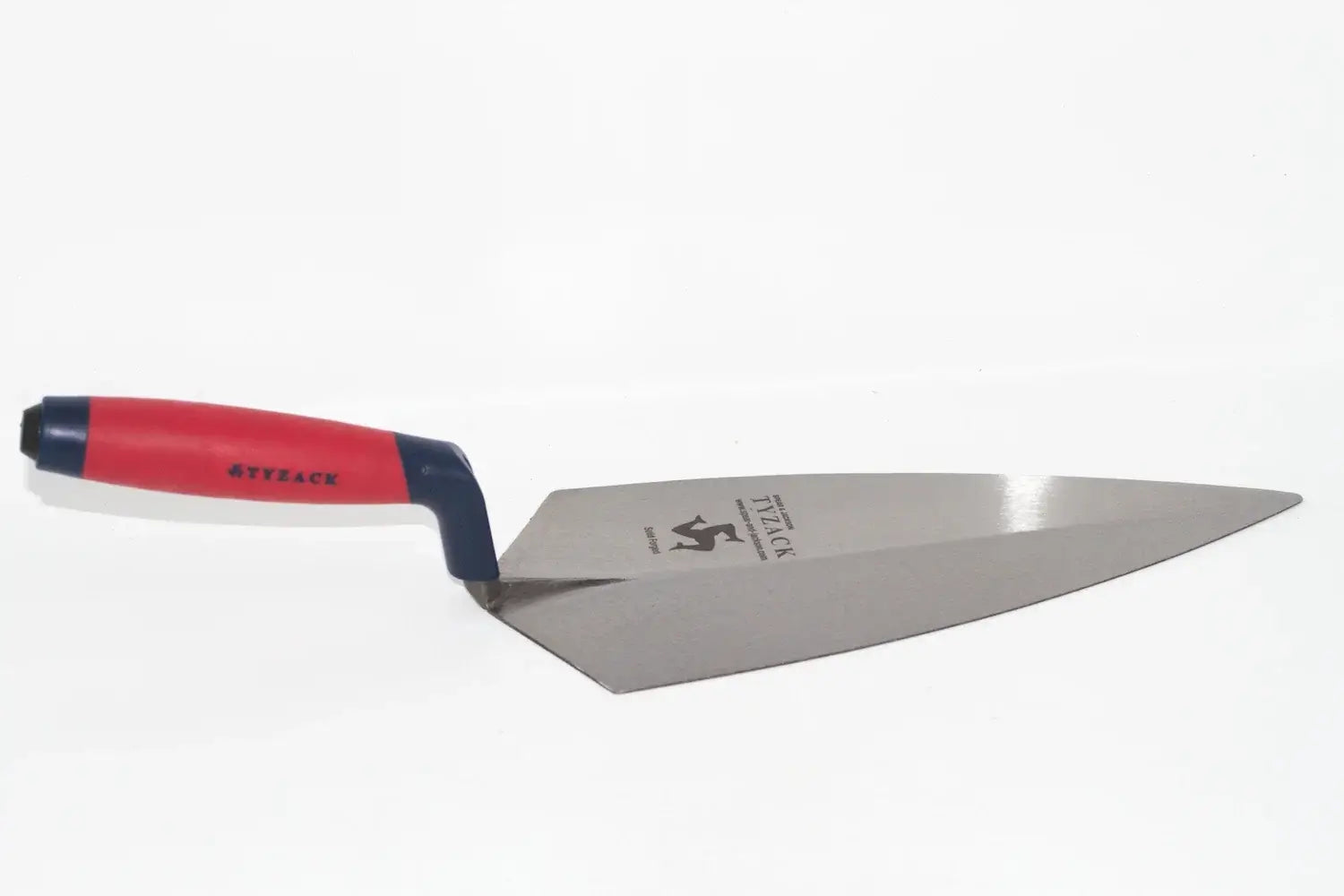 Spear & Jackson Tyzack brick trowel 12" in red and blue with solid carbon steel blade