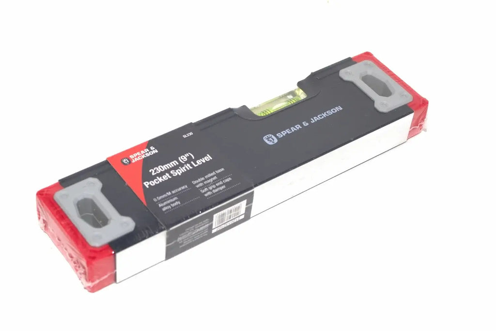 Spear & Jackson Pocket Spirit Level- 230mm by Cherry Tree Tools, compact pocket spirit level 230mm long