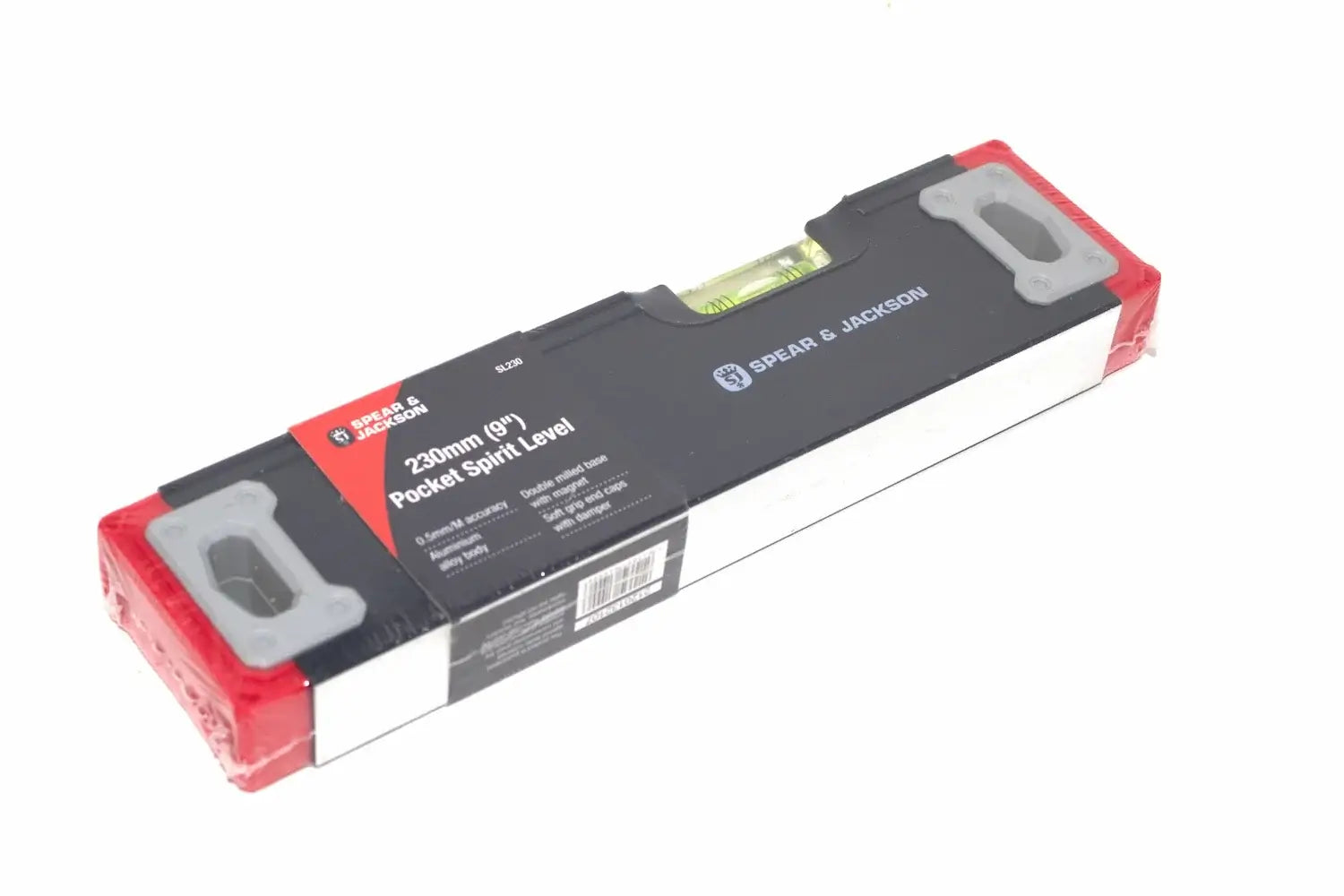 Spear & Jackson Pocket Spirit Level- 230mm by Cherry Tree Tools, compact pocket spirit level 230mm long