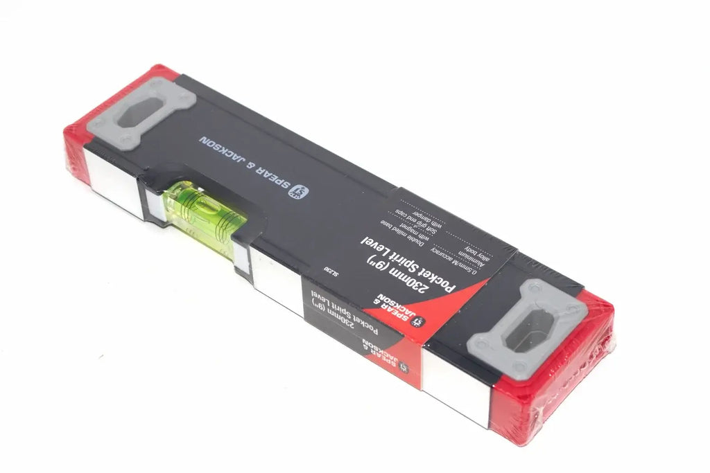 Spear & Jackson Pocket Spirit Level- 230mm by Cherry Tree Tools, compact pocket spirit level 230mm long