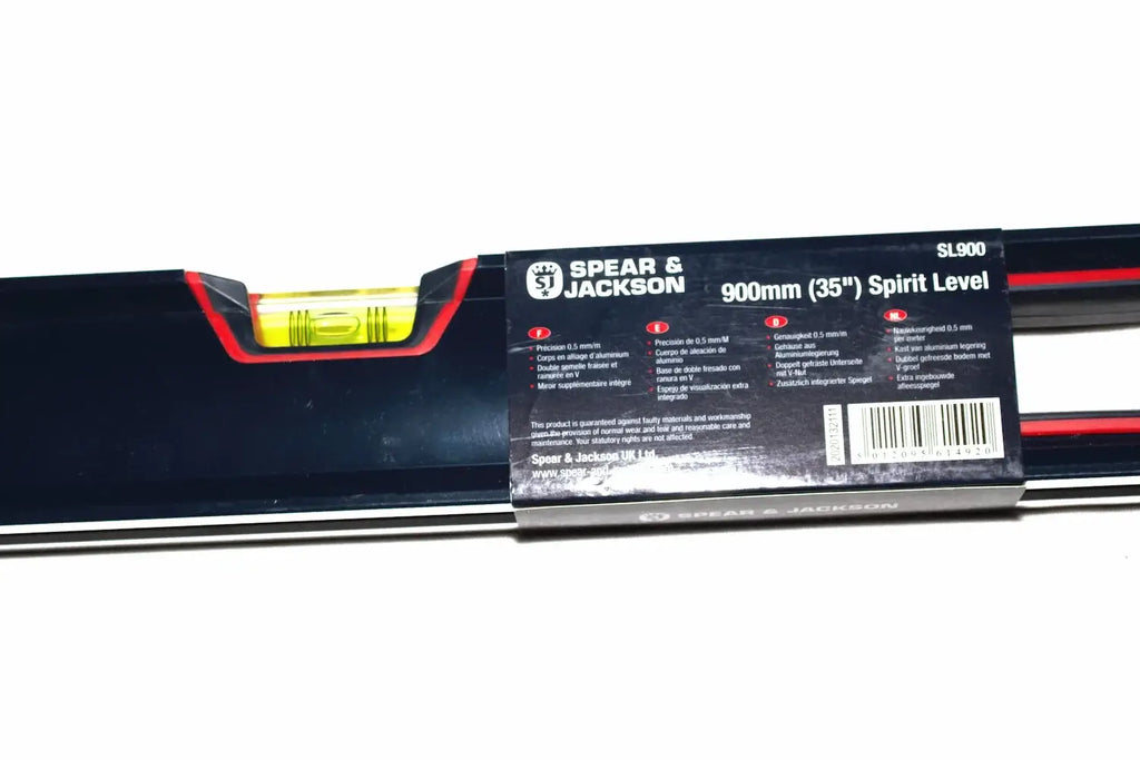 Spear & Jackson 36" Spirit Level heavy duty by Cherry Tree Tools, high grade aluminium with 3 vials