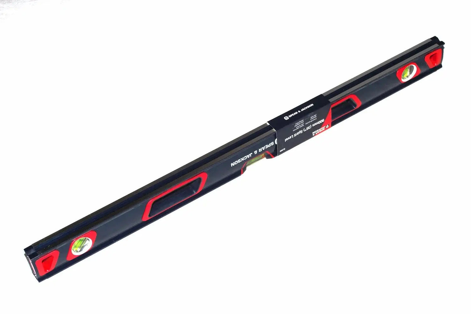 Spear & Jackson 36" Spirit Level by Cherry Tree Tools in dark blue with 3 vials