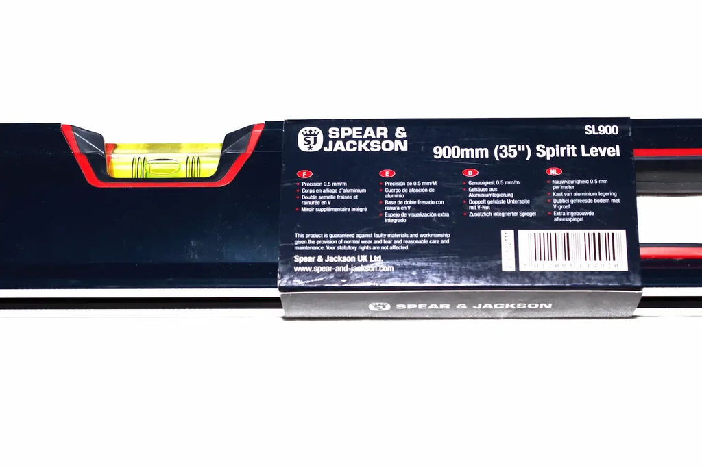 Spear & Jackson 36" Spirit Level by Cherry Tree Tools, high grade aluminium with 3 vials