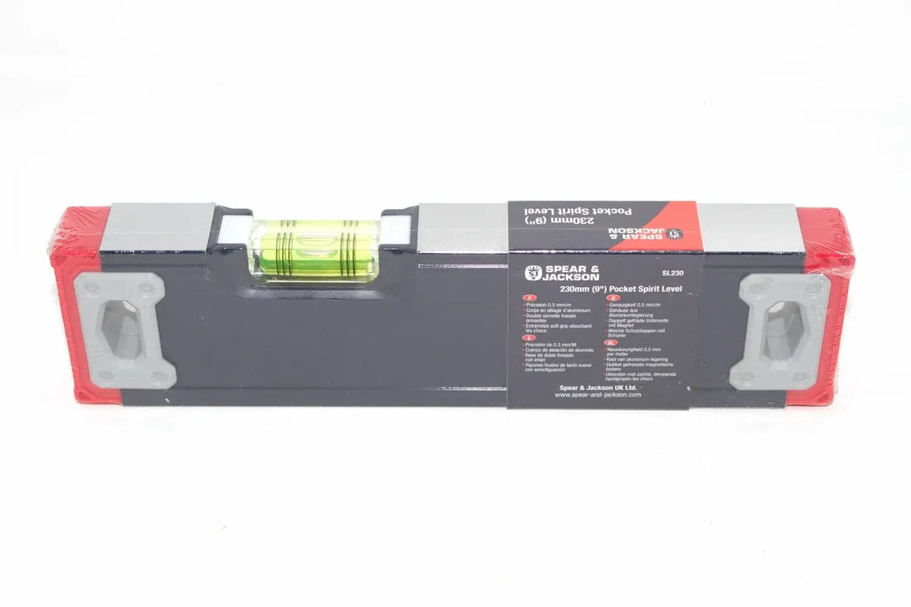 Spear & Jackson Pocket Spirit Level- 230mm by Cherry Tree Tools, compact pocket spirit level 230mm long