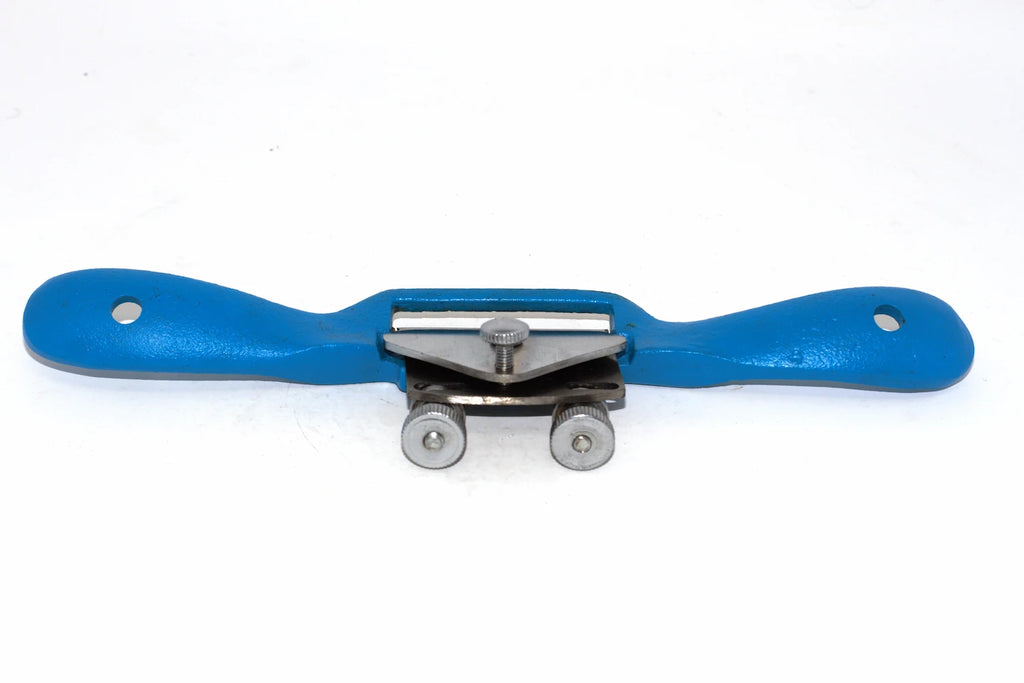 Silverline convex spokeshave 250mm with 2 silver depth of cut metal adjuster screws on a white background