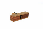 Silverline miniature Scraper plane angled vies showing the lat base made of hardwood and brass