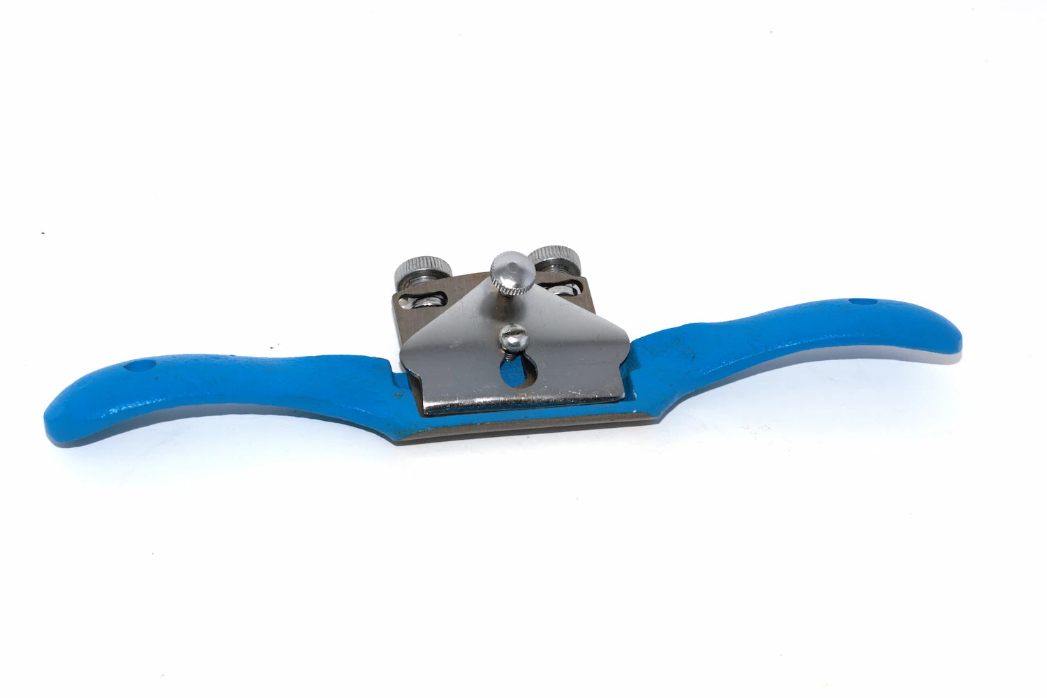 Silverline convex spokeshave 250mm wide with ergonomic handles and silver cutter retaining screw