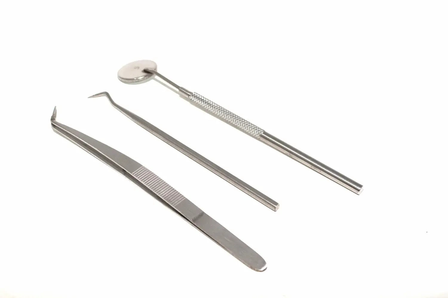Silverline 3pc Pick Probe & Mirror Set by Cherry Tree Tools in stainless steel with angled mirror tool